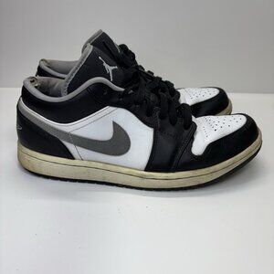 Nike Air Jordan 1 Low ‘Shadow’ Black White Grey Sneakers 553558-040 Size 8 Skate
